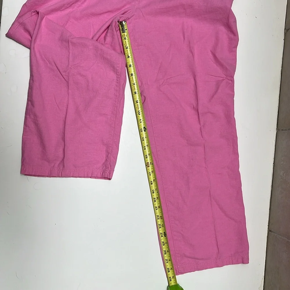 H&M Vibrant Pink Linen Blend Pants